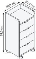VCM my office Konal Maxi Rollcontainer weiß 4...