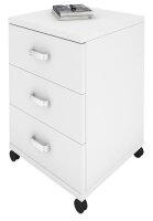 VCM my office Tobila Rollcontainer weiß 3 Auszüge 45,0 x 44,0 x 58,0 cm