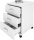 VCM my office Tobila Rollcontainer weiß 3 Auszüge 45,0 x 44,0 x 58,0 cm