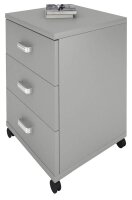 VCM my office Tobila Rollcontainer grau 3 Auszüge 45,0 x 44,0 x 58,0 cm