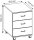 VCM my office Tobila Rollcontainer grau 3 Auszüge 45,0 x 44,0 x 58,0 cm