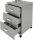 VCM my office Tobila Rollcontainer grau 3 Auszüge 45,0 x 44,0 x 58,0 cm