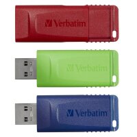 verbatim USB-Sticks Slider rot, blau, grün 16 GB, 1 St.
