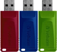 verbatim USB-Sticks Slider rot, blau, grün 16 GB, 1 St.