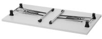 HAMMERBACHER Mehrzwecktisch weiß rechteckig, Rundrohr chrom, 138,0 x 69,0 x 73,5 cm