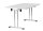 HAMMERBACHER Mehrzwecktisch weiß rechteckig, Rundrohr chrom, 138,0 x 69,0 x 73,5 cm