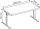 HAMMERBACHER Mehrzwecktisch weiß rechteckig, Rundrohr chrom, 138,0 x 69,0 x 73,5 cm