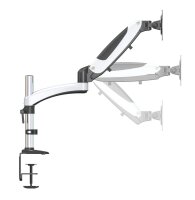 ergoleben Monitor-Halterung GS130TK EL0002 weiß, schwarz, silber für 1 Monitor, Tischklemme