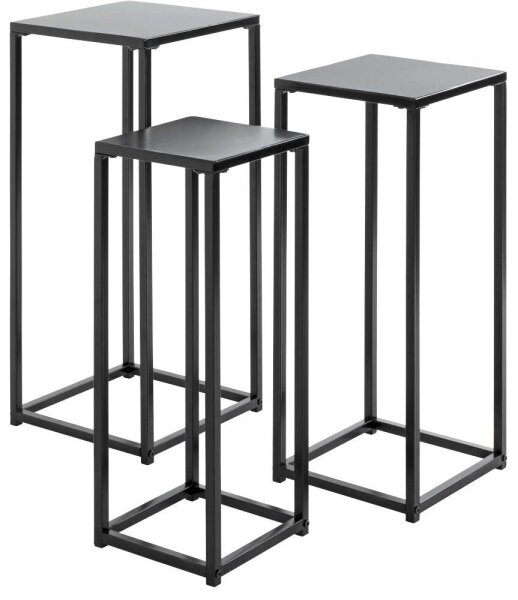 HAKU Möbel Pflanzenständer-Set Metall schwarz, 1 Set