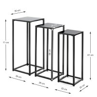 HAKU Möbel Pflanzenständer-Set Metall schwarz,...