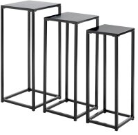 HAKU Möbel Pflanzenständer-Set Metall schwarz, 1 Set
