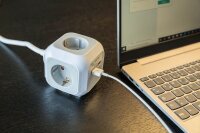brennenstuhl ALEA-Power 2-fach Steckdosenwürfel  1,4 m grau mit USB-Buchse