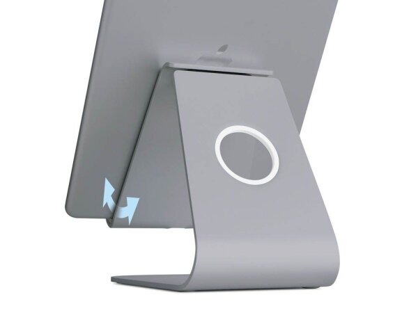 rain design Tablet-Ständer mStand plus 10055 grau für 1 Tablet, Tischständer