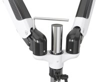 ergoleben Monitor-Halterung GS220TK EL0003 weiß, schwarz, silber für 2 Monitore, Tischklemme