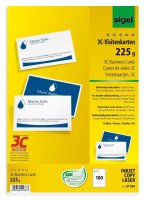 SIGEL Visitenkarten LP850 satiniert weiß 225 g/qm,...