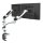 ergoleben Monitor-Halterung GS230TK EL0004 weiß, schwarz, silber für 2 Monitore,