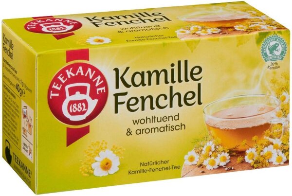 TEEKANNE Kamille-Fenchel Tee 20 Portionen