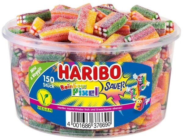 HARIBO Rainbow Pixel Fruchtgummi 150 St./1,2 kg, 150 St.