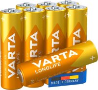 VARTA Batterien LONGLIFE Alkali-Mangan Mignon AA 1,5 V, 8...