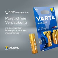 VARTA Batterien LONGLIFE Alkali-Mangan Mignon AA 1,5 V, 8 St.