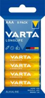 VARTA Batterien LONGLIFE Alkali-Mangan Micro AAA 1,5 V, 8 St.