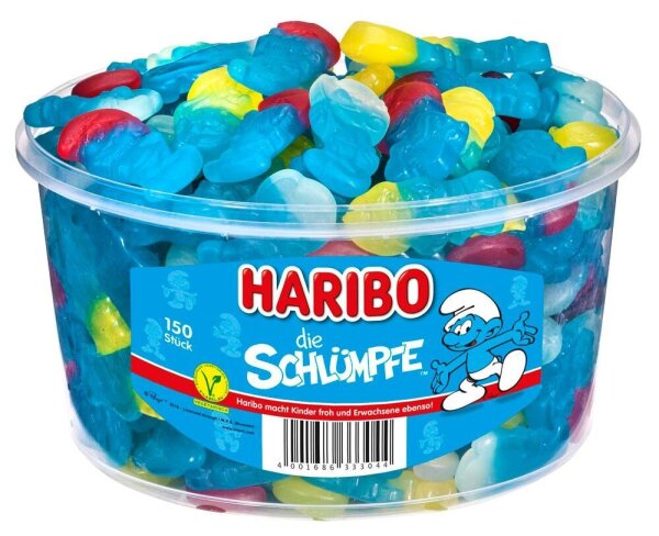 HARIBO die SCHLÜMPFE Fruchtgummi 150 St./1350,0 g, 150 St.