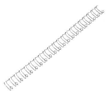 GBC Drahtbinderücken silber für 115 Blatt, 100 St.