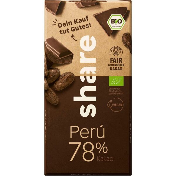 share Bio Peru 78% Edelbitter Schokolade 100,0 g