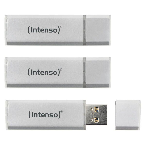 Intenso USB-Sticks Alu Line silber 16 GB, 3 St.