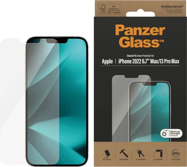 PanzerGlass™ Display-Schutzglas für Apple iPhone 13 Pro Max, iPhone 14 Pro Max