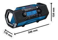 BOSCH Professional GPB 18V-2 SC Baustellenradio blau, schwarz