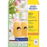 240 AVERY Zweckform Etiketten 5082 weiß 40,8 x 40,3 mm