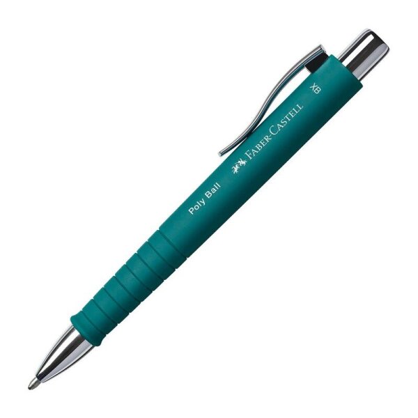 FABER-CASTELL Kugelschreiber POLY BALL Colous XB grün Schreibfarbe blau, 1 St.