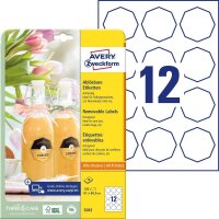 120 AVERY Zweckform Etiketten 5083 weiß 61,0 x 60,3 mm