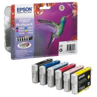 EPSON T0807 (Kolibri) schwarz, cyan, magenta, gelb, light...