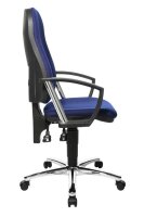 Topstar Bürostuhl Point 60 Plus, 8169A G26 Stoff blau, Gestell chrom