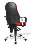 Topstar Bürostuhl Point 60 Plus, 8169A G21 Stoff rot, Gestell chrom