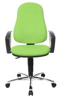 Topstar Bürostuhl Point 60 Plus, 8169A G05 Stoff grün, Gestell chrom