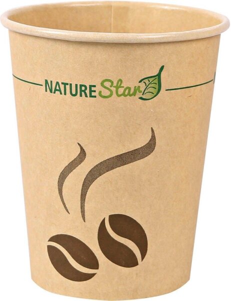 50 NATURE Star Einweg-Kaffeebecher Mocca 0,2 l