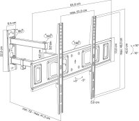 VCM my media TV-Wandhalterung B-SN600 schwarz