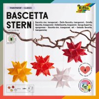 folia Faltblätter Bascetta-Stern Mini weiß,...