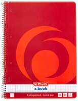 herlitz Collegeblock x.book kariert DIN A4 Innenrand, 1...