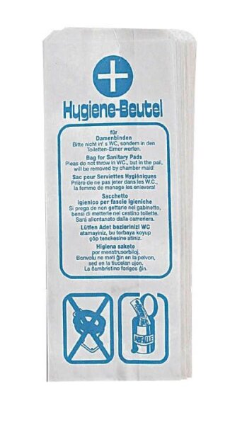 Hygienebeutel aus Recyclingpapier, 100 St.