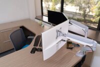 Kensington Monitor-Halterung SmartFit One-Touch K55471EU grau für 2 Monitore, Tischklemme, Tischbohrung