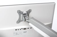 Kensington Monitor-Halterung SmartFit One-Touch K55471EU grau für 2 Monitore, Tischklemme, Tischbohrung