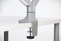 Kensington Monitor-Halterung SmartFit One-Touch K55471EU grau für 2 Monitore, Tischklemme, Tischbohrung