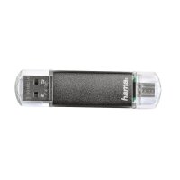 hama USB-Stick Laeta Twin grau 16 GB