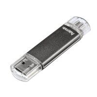 hama USB-Stick Laeta Twin grau 16 GB