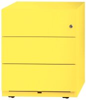 BISLEY Note Rollcontainer gelb 3 Auszüge 42,0 x 56,5 x 49,5 cm