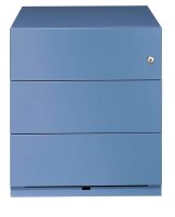 BISLEY Note Rollcontainer blau 3 Auszüge 42,0 x 56,5 x 49,5 cm